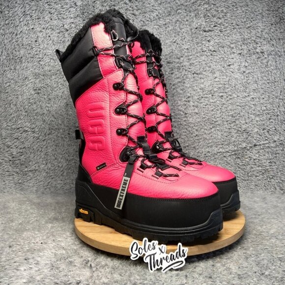 UGG Shasta TALL Gore-TEX Leather Boot Size 8-9 Women Pink Glow 1151850 - Picture 2 of 7